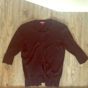 Black 3/4 sleeve cardigan